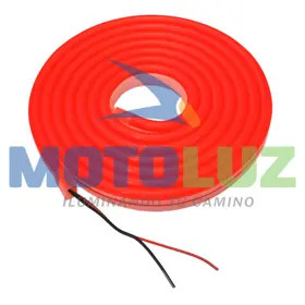 ROLLO DE CINTA NEON DE 5 METROS - ROJO de la marca MOTOLUZ