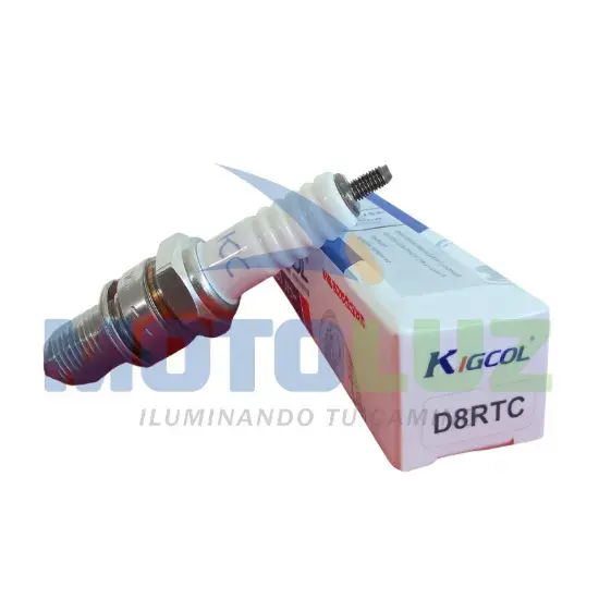 BUJIA D8RTC (MOTOKAR/MOTORES CHINOS CG125/300) marca MOTOLUZ para moto | Moto Luz Perú