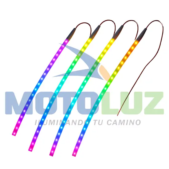 CINTA CORREDIZA DE 30 CM MULTICOLOR marca MOTOLUZ para moto | Moto Luz Perú