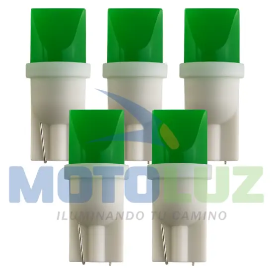 FOCO LAGRIMA T10 3D VERDE marca MOTOLUZ para moto | Moto Luz Perú