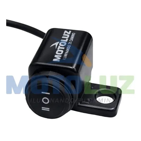INTERRUPTOR DE 3 GOLPES - ALUMINIO - BASE PARA ESPEJO marca MOTOLUZ para moto | Moto Luz Perú