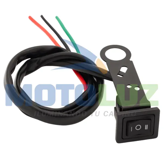 INTERRUPTOR DE 3 GOLPES CON BASE METAL marca MOTOLUZ para moto | Moto Luz Perú