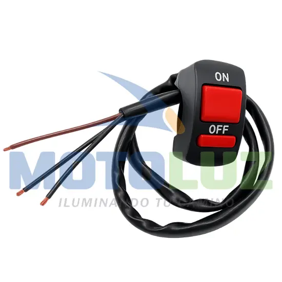 INTERRUPTOR DE DE 2 GOLPES BASE TIMON (3 CABLES) marca MOTOLUZ para moto | Moto Luz Perú