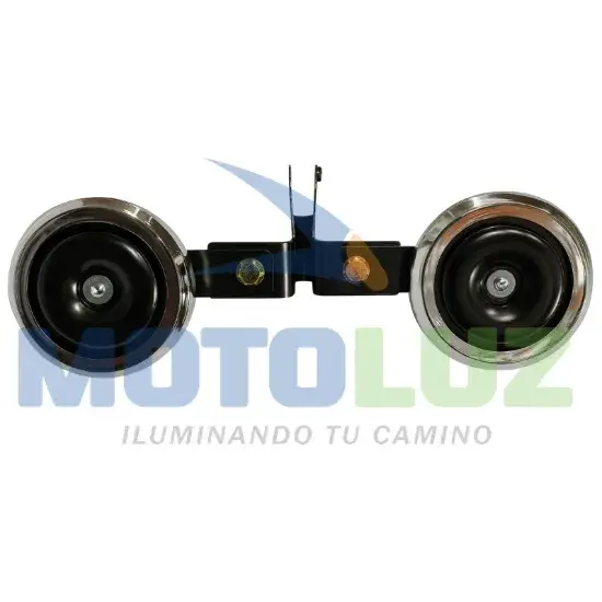 PAR DE CLAXON 12V CON BASE KIGCOL marca MOTOLUZ para moto | Moto Luz Perú