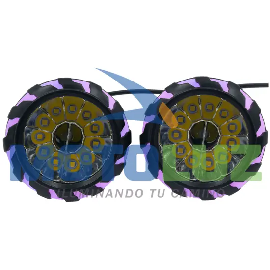 PAR DE FARITOS 12 LEDS CON ARO DE ÁNGEL marca MOTOLUZ para moto | Moto Luz Perú