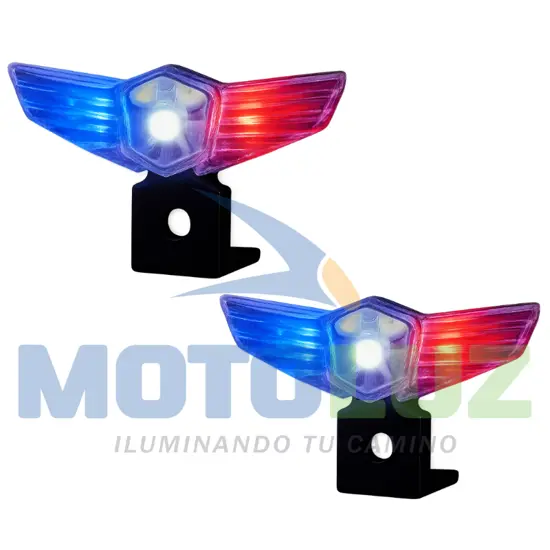 PAR DE FARITOS AVIONCITO - MULTICOLOR 12V. marca MOTOLUZ para moto | Moto Luz Perú