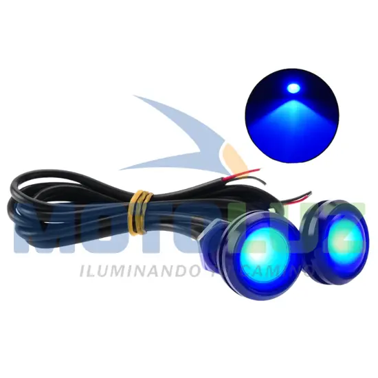PAR DE OJOS DE ÁGUILA AZUL LUZ FIJA Y CORTADORA 12 VOLTIOS marca MOTOLUZ para moto | Moto Luz Perú