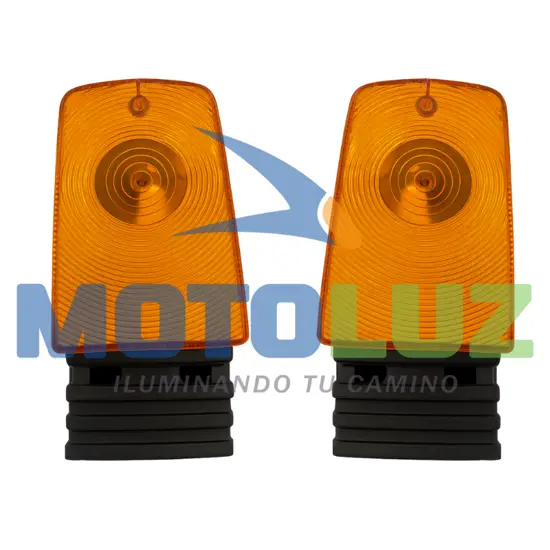PAR DIRECCIONALES GL (Luz ámbar, no es led, luz fija, 12v) marca MOTOLUZ para moto | Moto Luz Perú