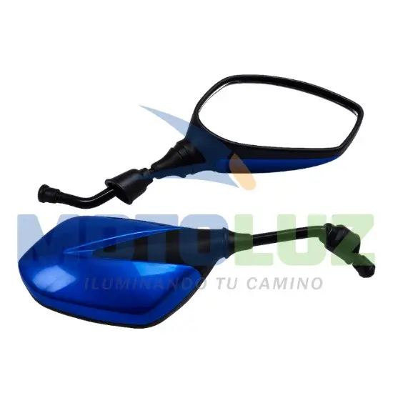 PAR DE ESPEJOS MODELO DRAGON AZUL marca MOTOLUZ para moto | Moto Luz Perú