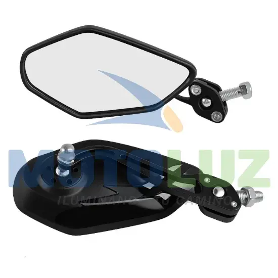 PAR DE ESPEJOS MODELO DRAGON NEGRO marca MOTOLUZ para moto | Moto Luz Perú