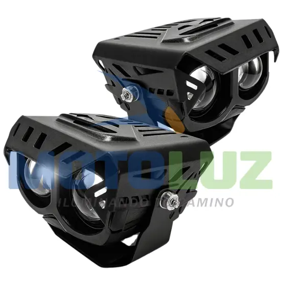 PAR FARITO SUPERMAN 2X2 LUZ DUAL - LUZ BLANCA - AMBAR - AZUL - ROJO - FLASHEO marca MOTOLUZ para moto | Moto Luz Perú
