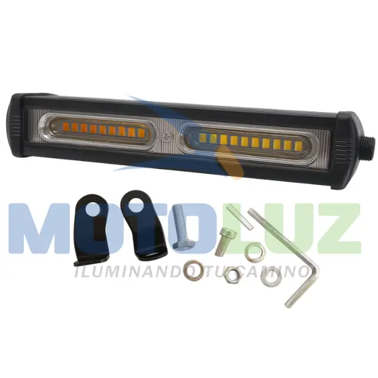 PLATANITO SLIM 2 CUADRADOS. LUZ DUAL (XK-18W-MINI-2K-WY) marca MOTOLUZ para moto | Moto Luz Perú