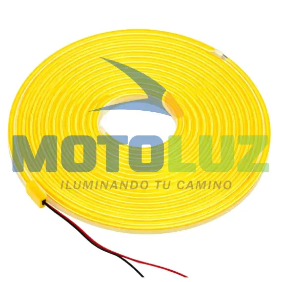 ROLLO DE CINTA NEON DE 5 METROS - AMBAR marca MOTOLUZ para moto | Moto Luz Perú