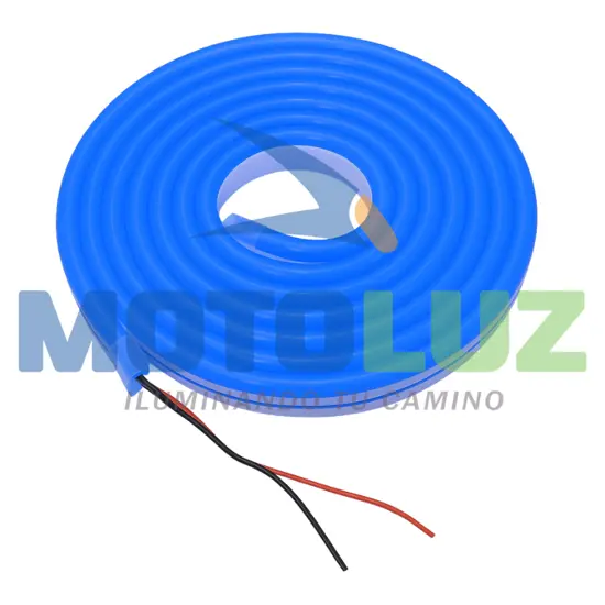ROLLO DE CINTA NEON DE 5 METROS-AZUL marca MOTOLUZ para moto | Moto Luz Perú